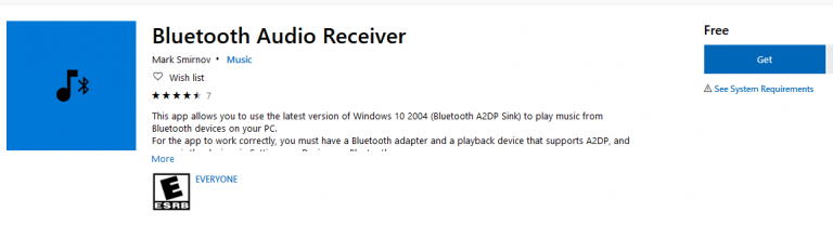 Bluetooth audio receiver windows 10 аналоги